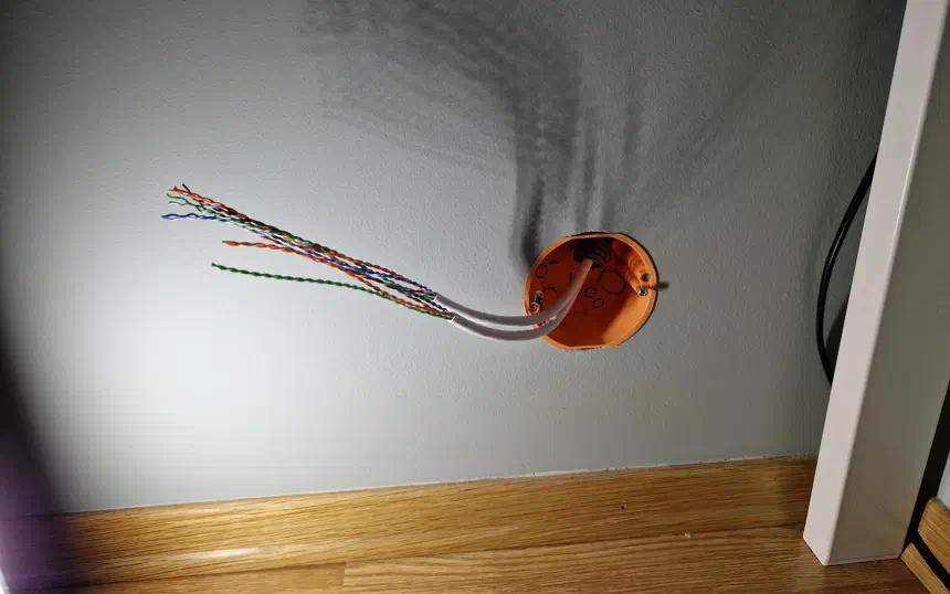 Running CAT6 to the 2nd floor den — another interior wall
