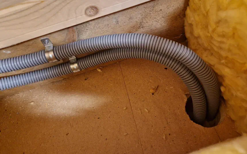 Running CAT6 to the twins' rooms — inside interior wall