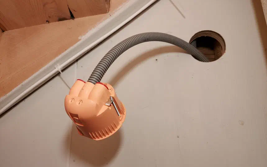 Moving CAT6 cable for access point; inside the wall