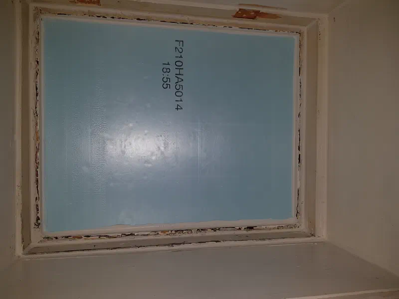 Styrofoam insulation in window opening