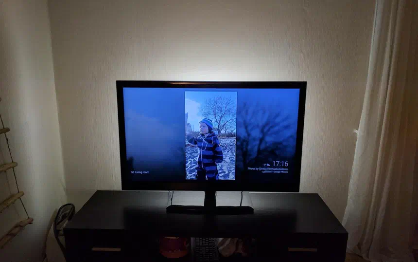 Sticking a LED-strip behind my TV