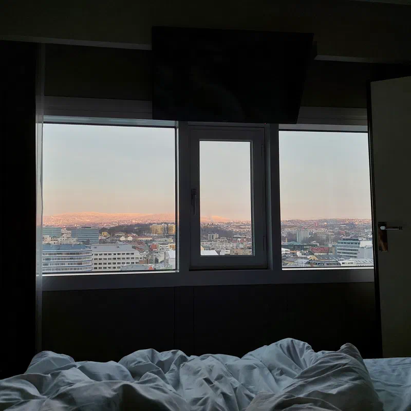 View from the hotel bed